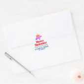 Vrolijk kerstfeest. Cadeau voor kerstmis Sticker (Envelop)