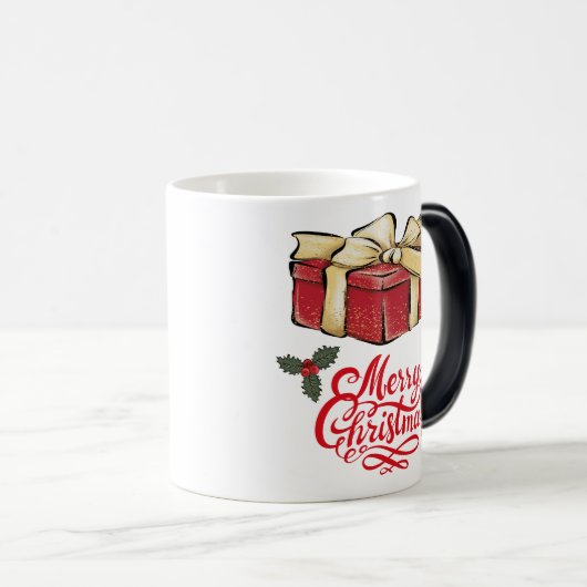 Vrolijk kerstfeest - cadeaudoos magische mok (Voorkant rechts)