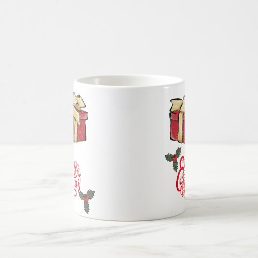 Vrolijk kerstfeest - cadeaudoos magische mok (Center)