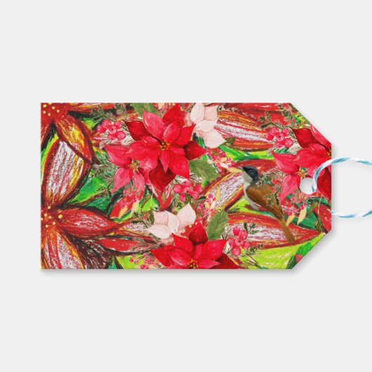 Vrolijk kerstfeest! cadeaulabel (Voorkant (Horizontaal))