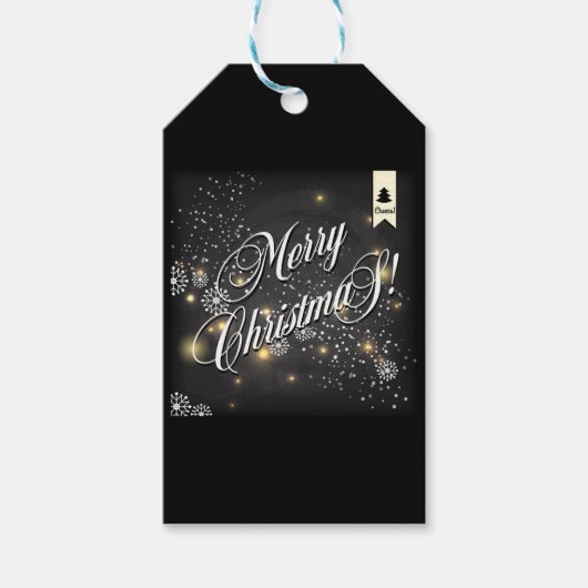 Vrolijk kerstfeest cadeaulabel (Voorkant)