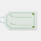 Vrolijk kerstfeest cadeaulabel (Achterkant Horizontaal)