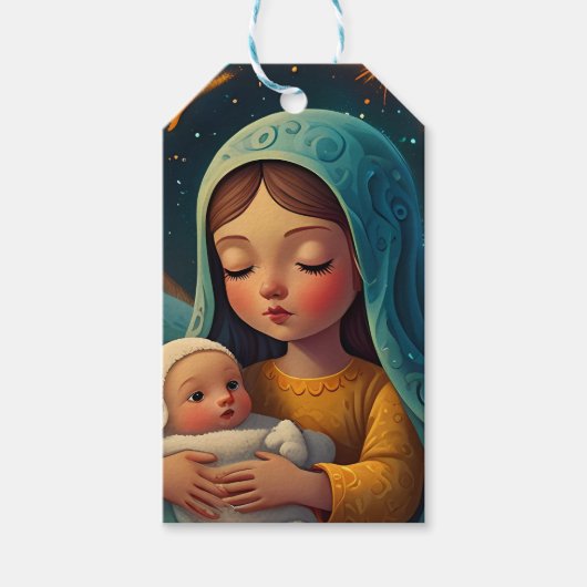 Vrolijk kerstfeest cadeaulabel (Voorkant)