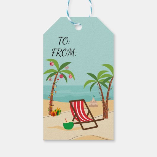 Vrolijk kerstfeest cadeaulabel (Achterkant)