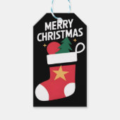 Vrolijk kerstfeest cadeaulabel (Voorkant)