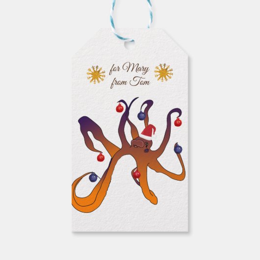 Vrolijk kerstfeest cadeaulabel (Achterkant)