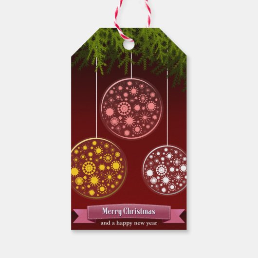 Vrolijk kerstfeest cadeaulabel (Achterkant)