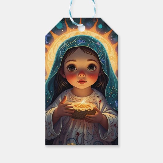 Vrolijk kerstfeest cadeaulabel (Voorkant)