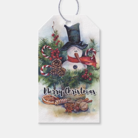 Vrolijk kerstfeest cadeaulabel (Voorkant)