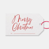 Vrolijk kerstfeest cadeaulabel (Voorkant (Horizontaal))