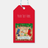 Vrolijk kerstfeest cadeaulabel (Voorkant)