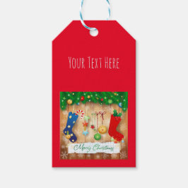 Vrolijk kerstfeest cadeaulabel