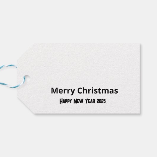 Vrolijk kerstfeest! cadeaulabel (Achterkant Horizontaal)