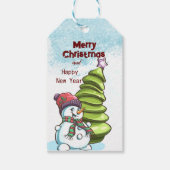 Vrolijk kerstfeest cadeaulabel (Voorkant)