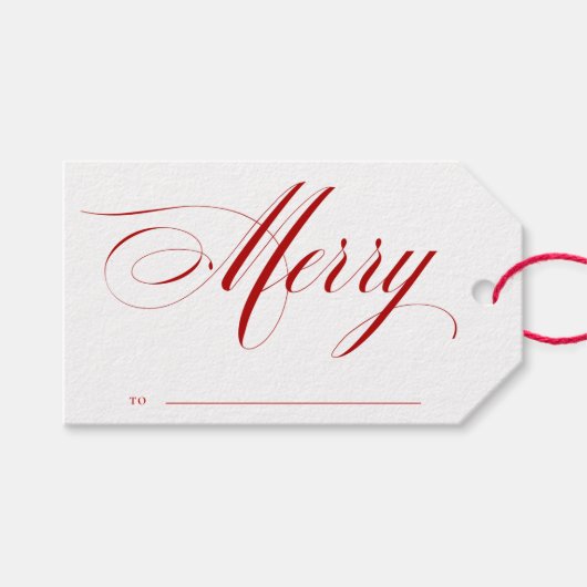 Vrolijk kerstfeest cadeaulabel (Voorkant (Horizontaal))