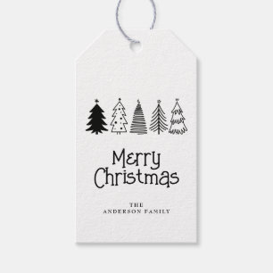 Vrolijk kerstfeest cadeaulabel