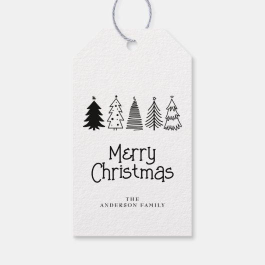 Vrolijk kerstfeest cadeaulabel (Achterkant)