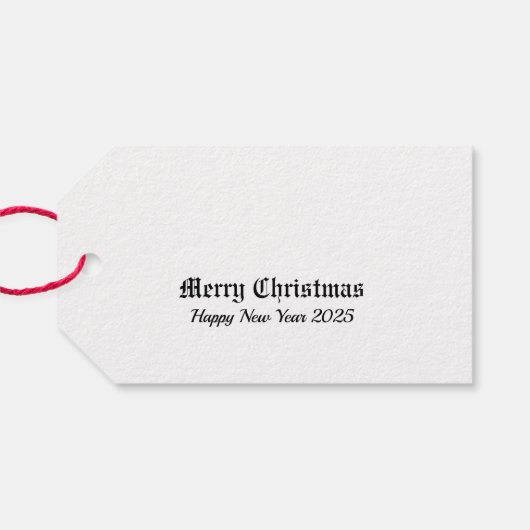 Vrolijk kerstfeest! cadeaulabel (Achterkant Horizontaal)