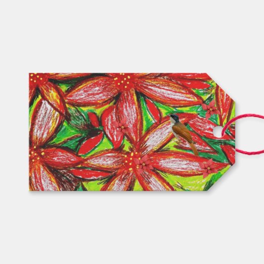 Vrolijk kerstfeest! cadeaulabel (Voorkant (Horizontaal))