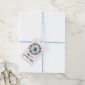 Vrolijk kerstfeest cadeaulabel (Met Touw)