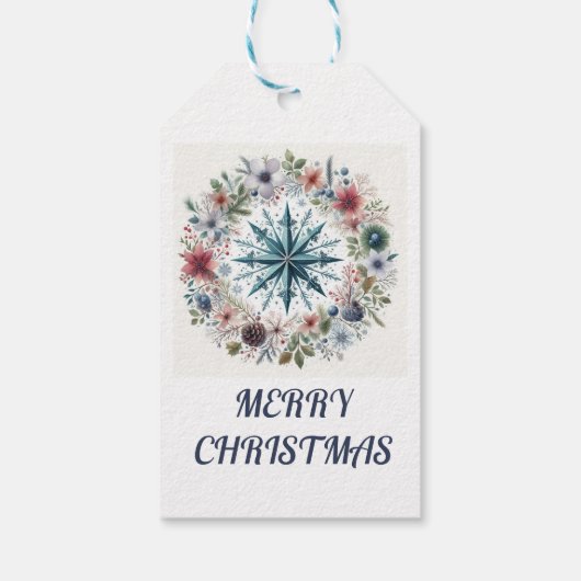 Vrolijk kerstfeest cadeaulabel (Achterkant)