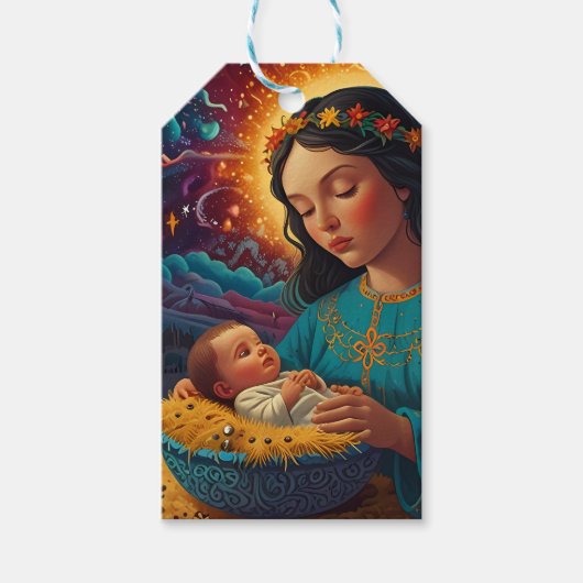 Vrolijk kerstfeest cadeaulabel (Voorkant)