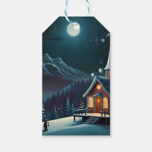 Vrolijk kerstfeest cadeaulabel (Voorkant)