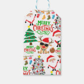 Vrolijk kerstfeest cadeaulabel (Voorkant)