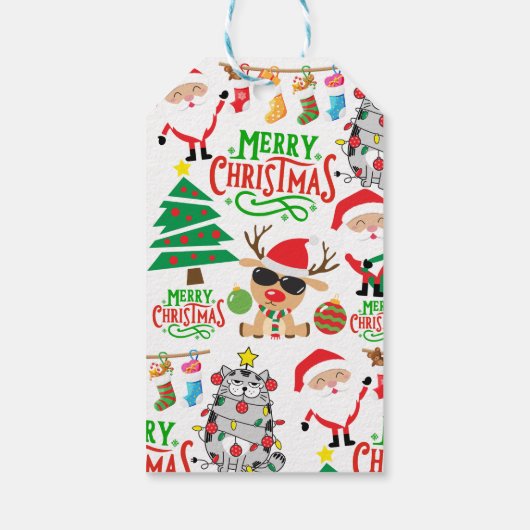 Vrolijk kerstfeest cadeaulabel (Achterkant)