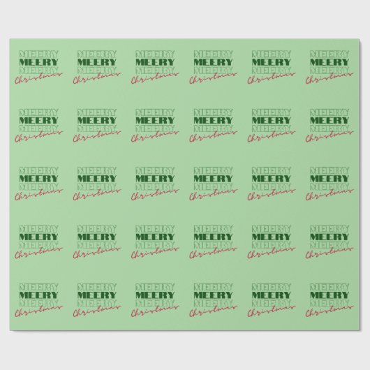 Vrolijk kerstfeest cadeaupapier (Vlak)