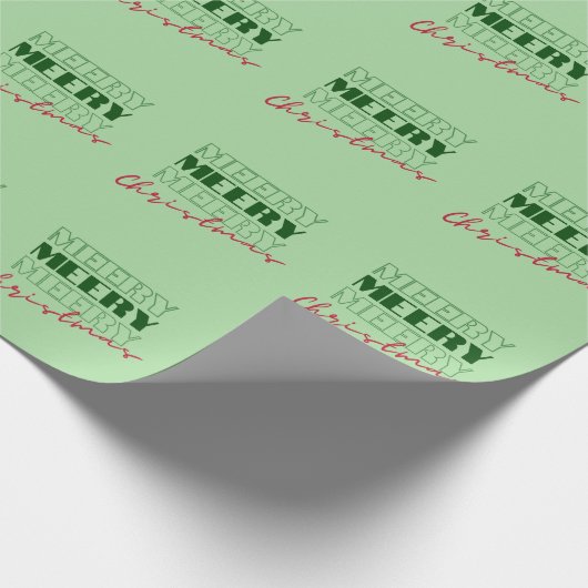 Vrolijk kerstfeest cadeaupapier (Hoek)