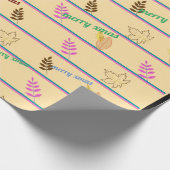 Vrolijk kerstfeest cadeaupapier (Hoek)