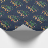 Vrolijk kerstfeest cadeaupapier (Hoek)