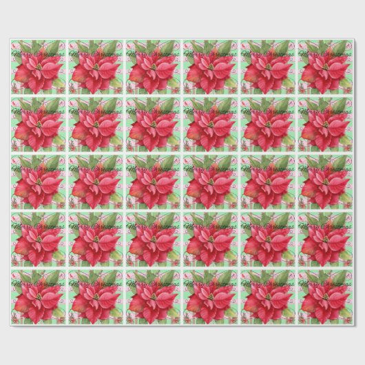 Vrolijk kerstfeest cadeaupapier (Vlak)