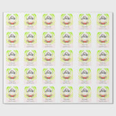 Vrolijk kerstfeest! cadeaupapier (Vlak)