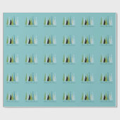 Vrolijk kerstfeest cadeaupapier (Vlak)