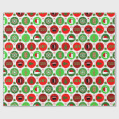 Vrolijk kerstfeest cadeaupapier (Vlak)