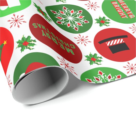 Vrolijk kerstfeest cadeaupapier (Rol Hoek)