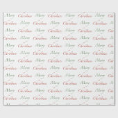 Vrolijk kerstfeest cadeaupapier (Vlak)