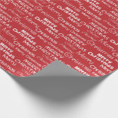 Vrolijk kerstfeest cadeaupapier (Hoek)