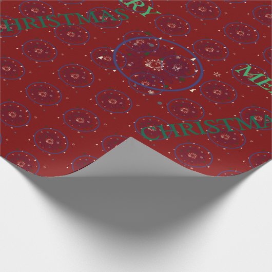 Vrolijk kerstfeest cadeaupapier (Hoek)