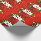 Vrolijk kerstfeest cadeaupapier (Hoek)