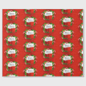 Vrolijk kerstfeest cadeaupapier (Vlak)