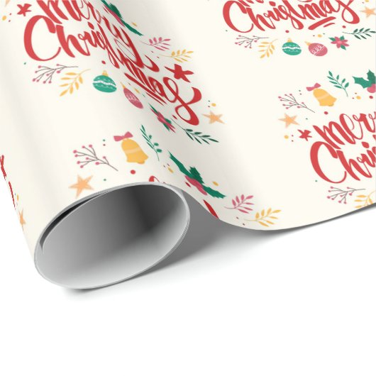 Vrolijk kerstfeest cadeaupapier (Rol Hoek)