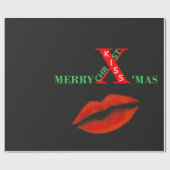 Vrolijk kerstfeest cadeaupapier (Vlak)