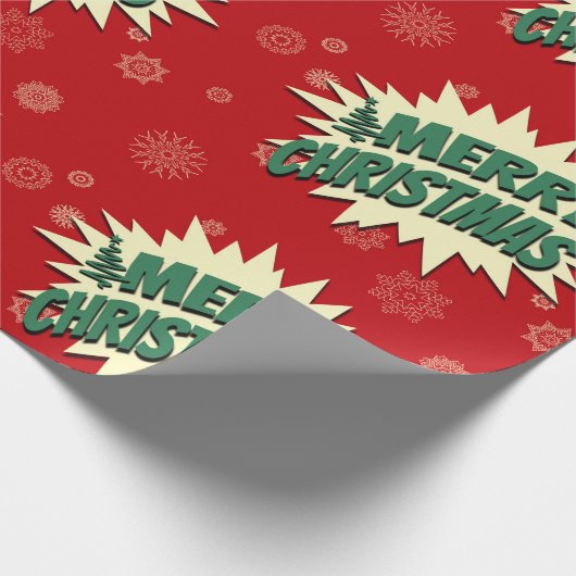 Vrolijk kerstfeest cadeaupapier (Hoek)