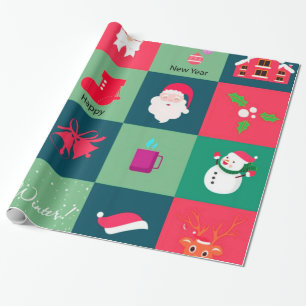 Vrolijk kerstfeest cadeaupapier