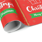 Vrolijk kerstfeest cadeaupapier (Rol Hoek)