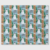 Vrolijk kerstfeest cadeaupapier (Vlak)