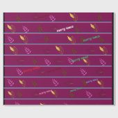 Vrolijk kerstfeest cadeaupapier (Vlak)